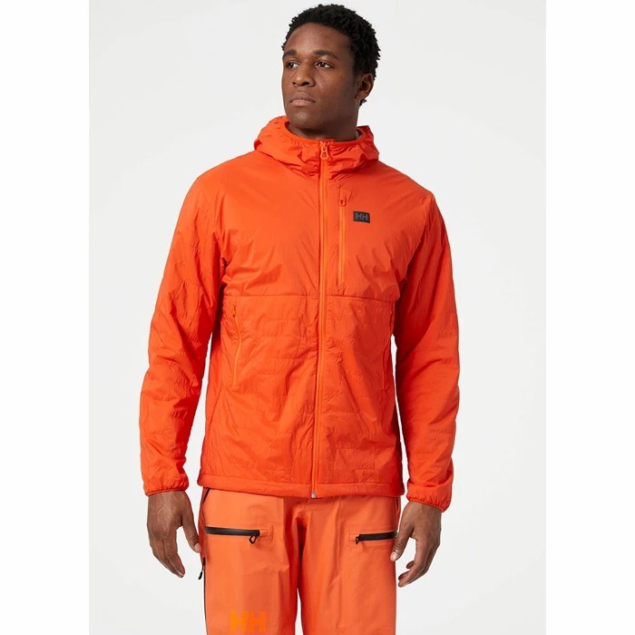 Men's Helly Hansen Lifaloft Air Ski Jackets Orange / Grey | 364-YLPEZJ