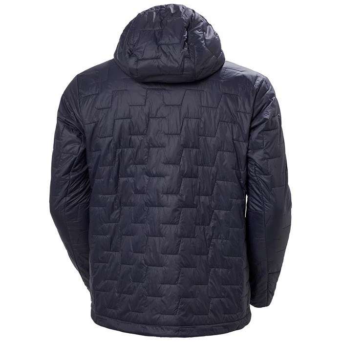 Men's Helly Hansen Lifaloft Hooded Casual Jackets Navy | 938-BJGARF