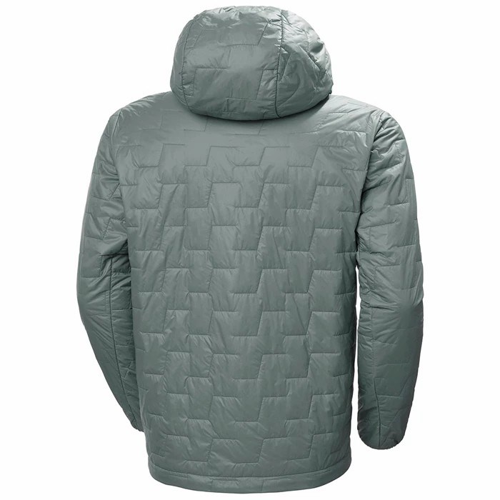 Men's Helly Hansen Lifaloft Hooded Casual Jackets Grey | 961-KFRQYM