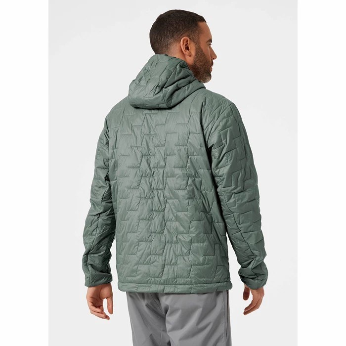 Men's Helly Hansen Lifaloft Hooded Hiking Jackets Grey | 167-FKZGXV