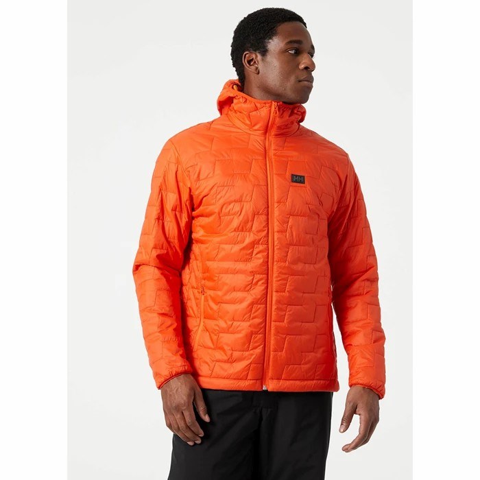 Men's Helly Hansen Lifaloft Hooded Hiking Jackets Orange | 536-MSDJVL