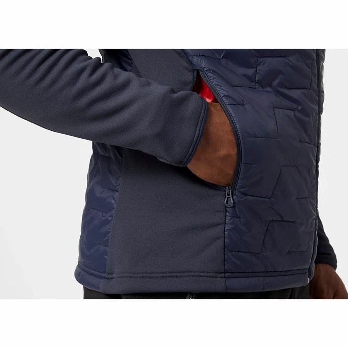 Men's Helly Hansen Lifaloft Hybrid Coats Navy | 835-PREOCV