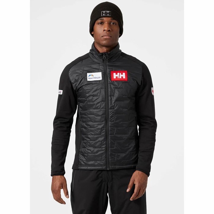 Men's Helly Hansen Lifaloft Hybrid Outdoor Jackets Black | 023-GFUNXK