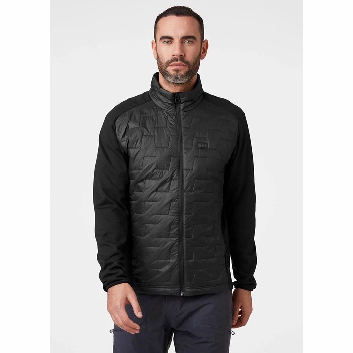 Men's Helly Hansen Lifaloft Hybrid Outdoor Jackets Black | 286-UWHICR