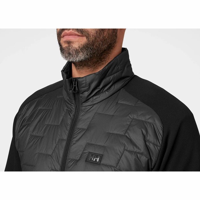 Men's Helly Hansen Lifaloft Hybrid Outdoor Jackets Black | 286-UWHICR