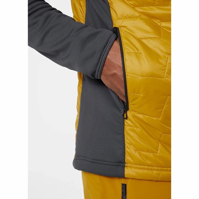 Men's Helly Hansen Lifaloft Hybrid Puffer Jackets Brown / Orange | 839-OLEKNU