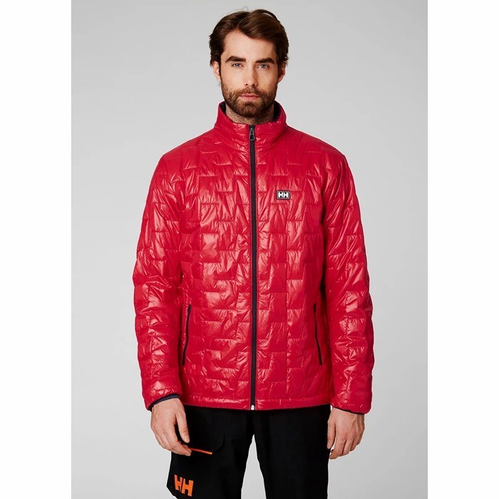 Men's Helly Hansen Lifaloft Ski Jackets Red | 530-EYTPJK