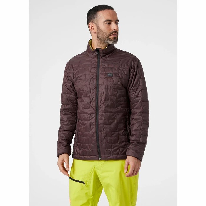 Men's Helly Hansen Lifaloft Ski Jackets Brown | 582-YSKRZI