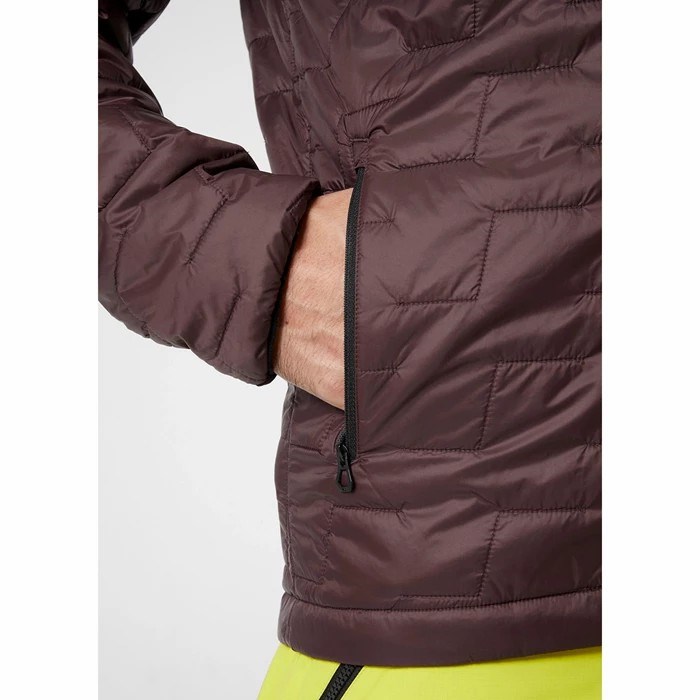 Men's Helly Hansen Lifaloft Ski Jackets Brown | 582-YSKRZI