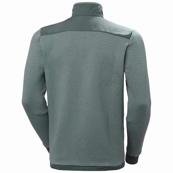 Men's Helly Hansen Lillo Snap Pullover Sweaters Grey | 815-YZVTNJ