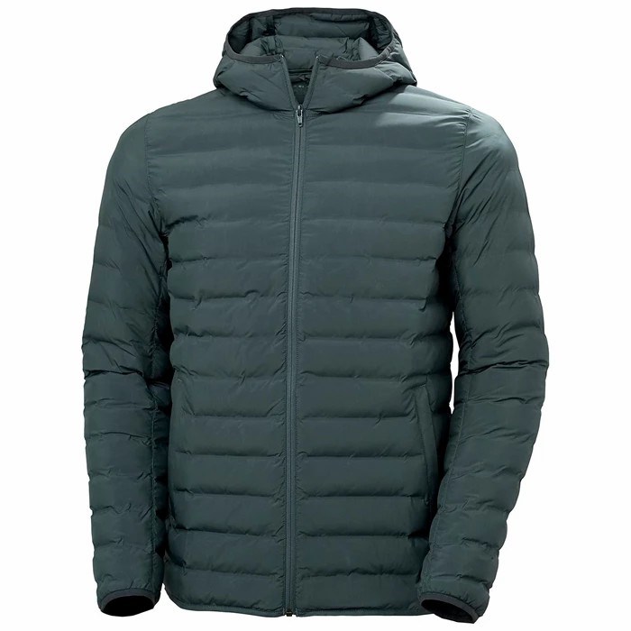 Men's Helly Hansen Mono Material Hooded Casual Jackets Grey | 348-HOXNAS