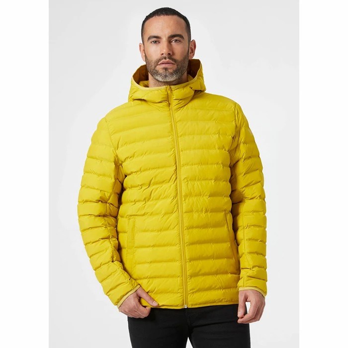 Men's Helly Hansen Mono Material Hooded Casual Jackets Brown / Yellow | 375-NCLEXA