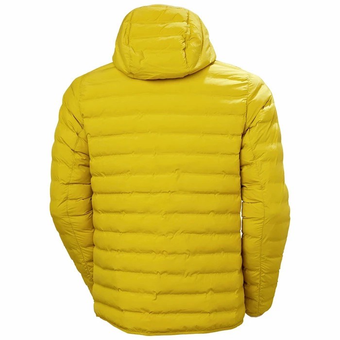 Men's Helly Hansen Mono Material Hooded Midlayer Jackets Brown / Yellow | 529-QMFCDE