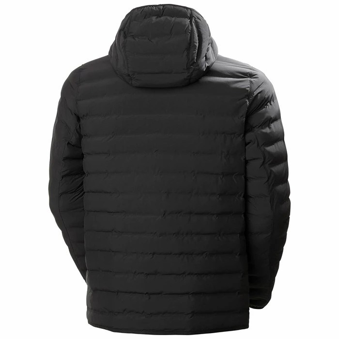 Men's Helly Hansen Mono Material Hooded Insulated Jackets Black | 591-UXYIAH