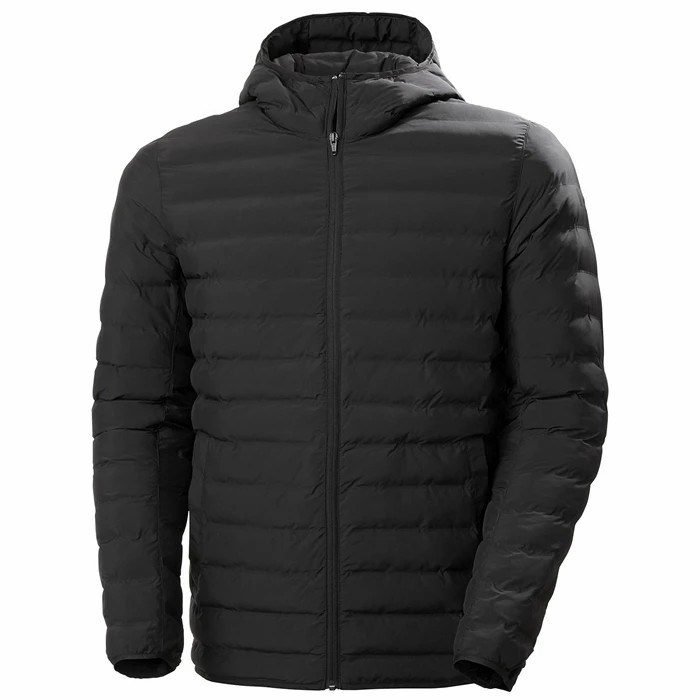 Men\'s Helly Hansen Mono Material Hooded Casual Jackets Black | 632-OPURET