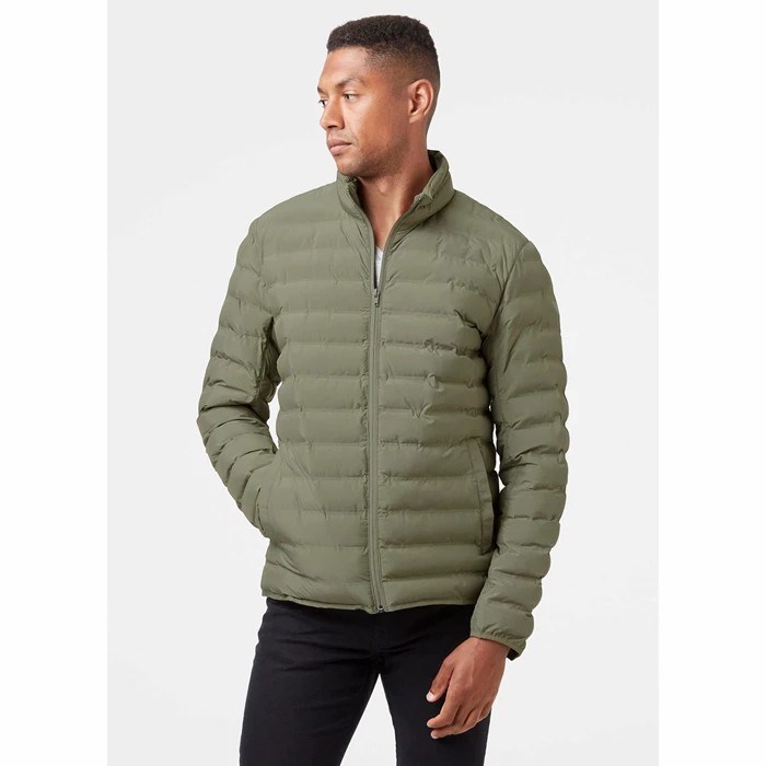 Men's Helly Hansen Mono Material Insulated Jackets Green | 405-JOLERI