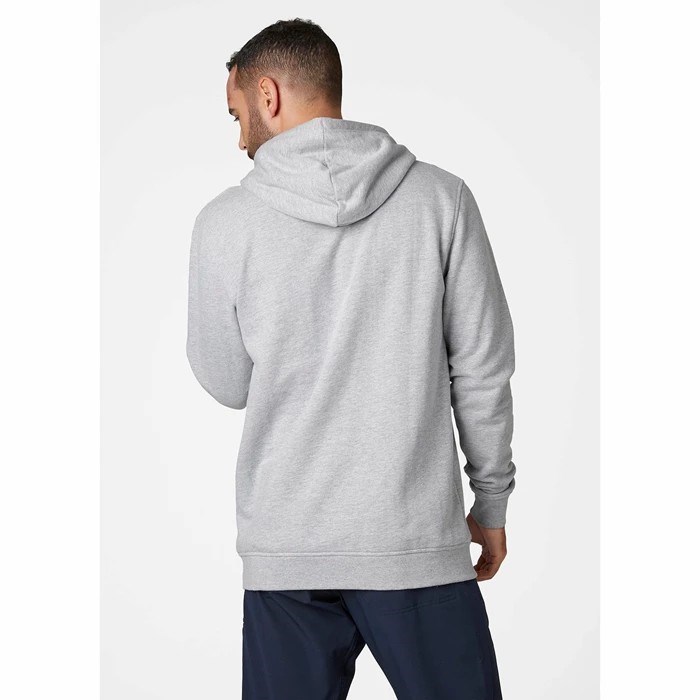 Men's Helly Hansen Nord Graphic Pull Over Hooded Sweatshirts Grey | 681-SFBEJP