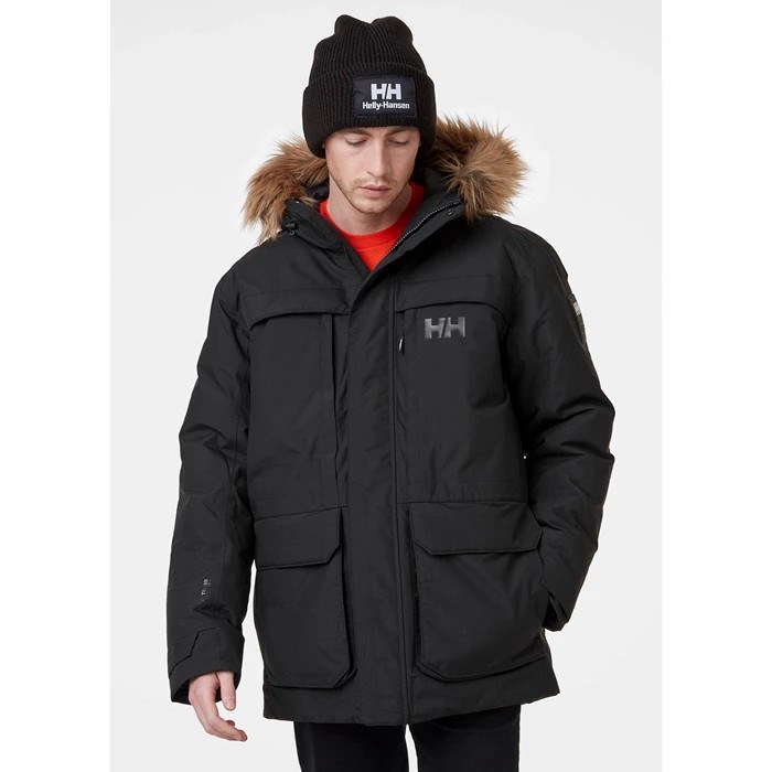 Men's Helly Hansen Nordsjo Parka Black | 706-KEWAMV