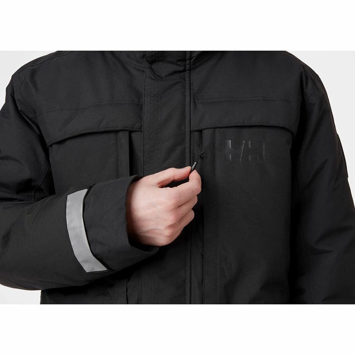 Men's Helly Hansen Nordsjo Parka Black | 706-KEWAMV