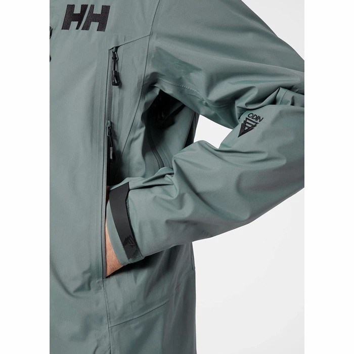 Men's Helly Hansen Odin 9 Worlds 2.0 Hiking Jackets Grey | 463-UVKHGQ