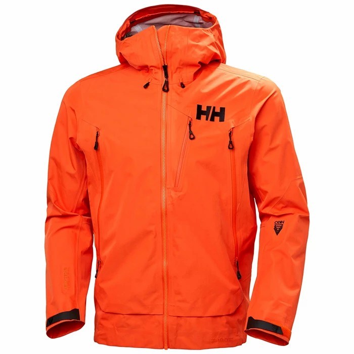 Men's Helly Hansen Odin 9 Worlds Infinity Outdoor Jackets Orange / Red | 278-QPBDRO