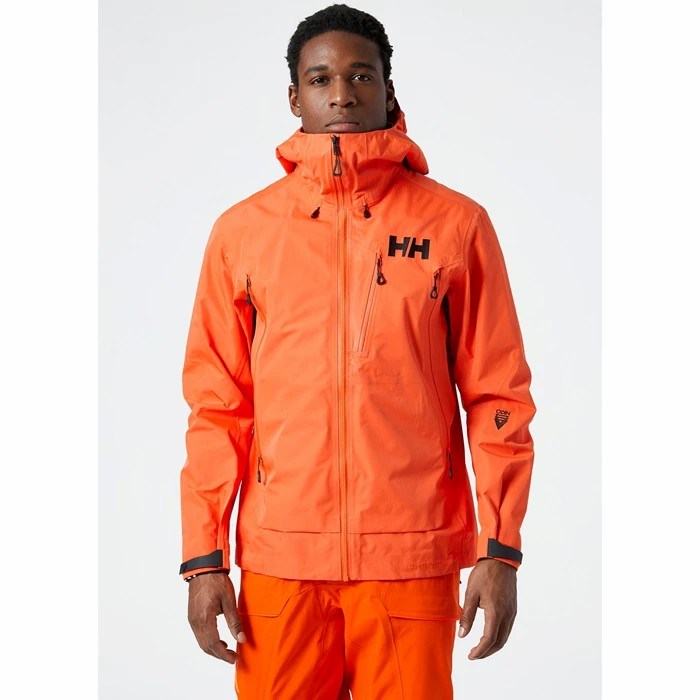 Men's Helly Hansen Odin 9 Worlds Infinity Outdoor Jackets Orange / Red | 278-QPBDRO