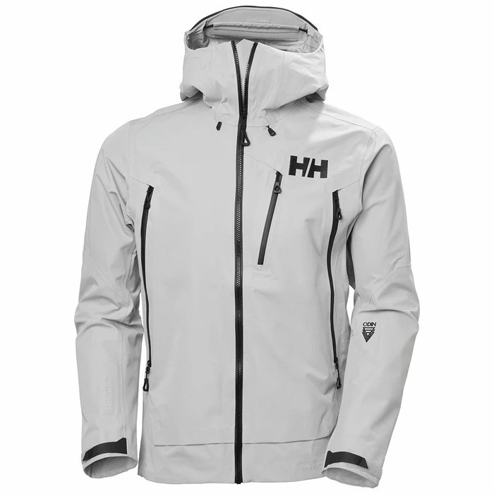 Men's Helly Hansen Odin 9 Worlds Infinity Hiking Jackets Grey | 398-UILXOP