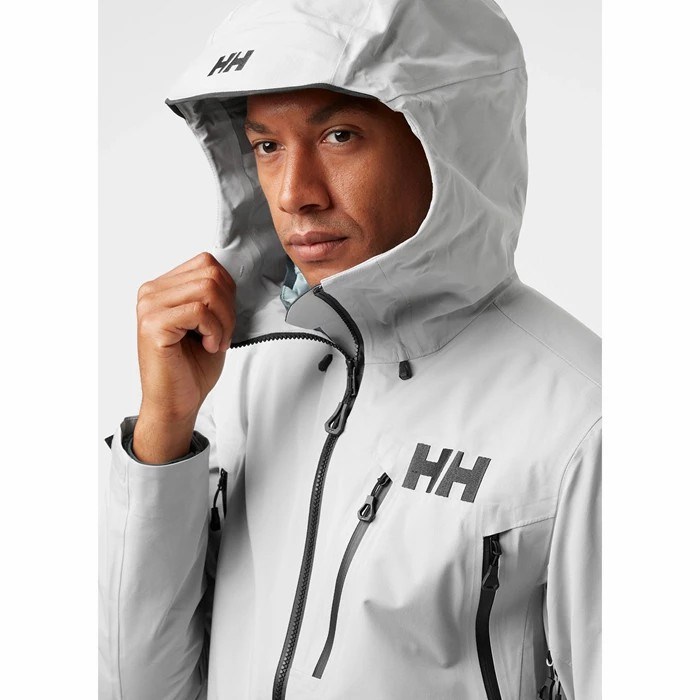 Men's Helly Hansen Odin 9 Worlds Infinity Outdoor Jackets Grey | 561-RKGOQC