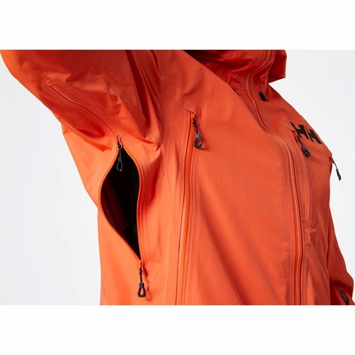 Men's Helly Hansen Odin 9 Worlds Infinity Ski Jackets Orange / Red | 782-PFECWY