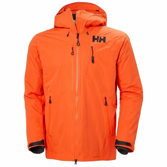 Men's Helly Hansen Odin Infinity Insulated Outdoor Jackets Brown / Orange | 125-NJVOQH