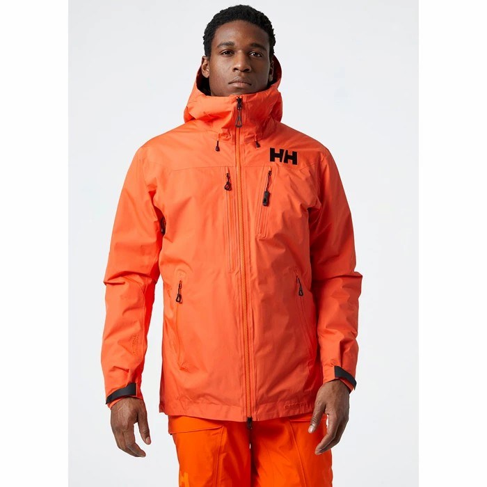 Men's Helly Hansen Odin Infinity Insulated Outdoor Jackets Brown / Orange | 125-NJVOQH