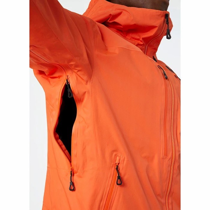 Men's Helly Hansen Odin Infinity Insulated Outdoor Jackets Brown / Orange | 125-NJVOQH