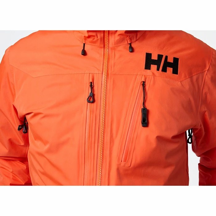 Men's Helly Hansen Odin Infinity Insulated Outdoor Jackets Brown / Orange | 125-NJVOQH