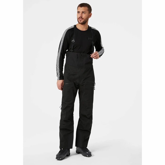 Men's Helly Hansen Odin Mountain Infinity 3l Bib Waterproof Pants Black | 746-FXEDYS