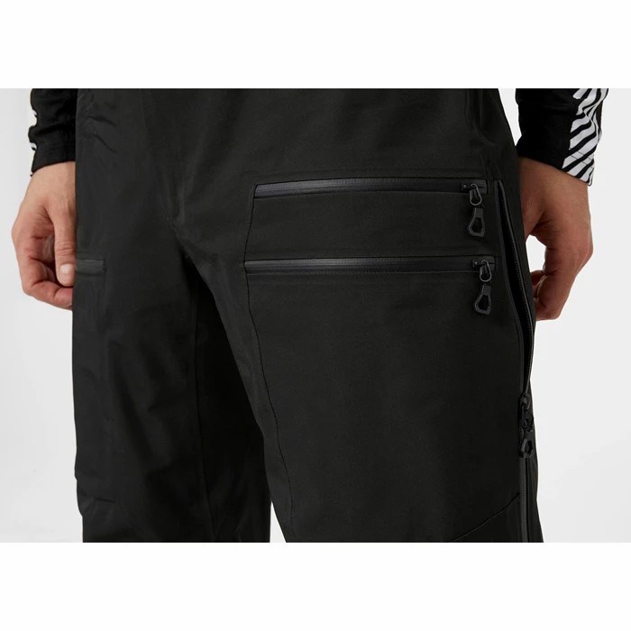 Men's Helly Hansen Odin Mountain Infinity 3l Bib Waterproof Pants Black | 746-FXEDYS