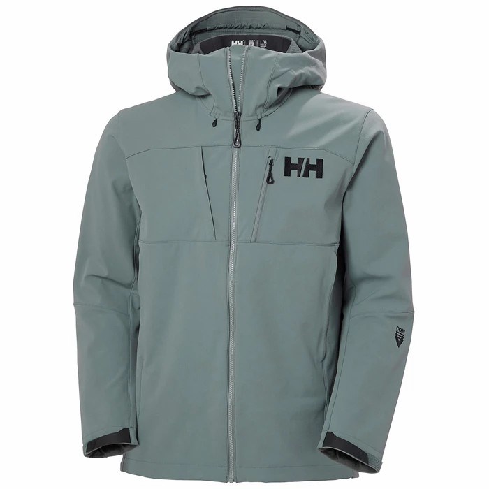 Men\'s Helly Hansen Odin Mountain Soft Hiking Jackets Grey | 358-ZLXTED