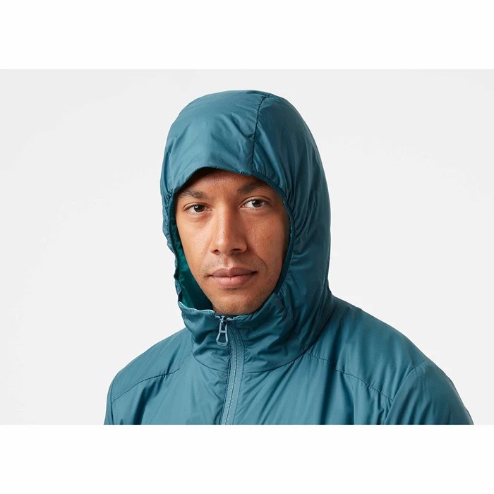 Men's Helly Hansen Odin Stretch Hooded Light Outdoor Jackets Turquoise | 375-TNGPRA