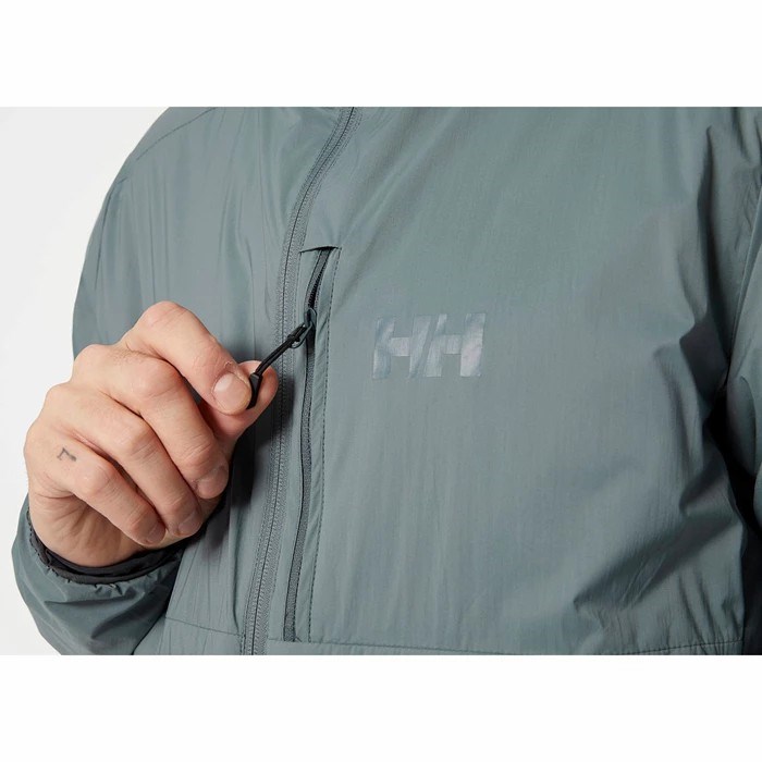 Men's Helly Hansen Odin Stretch Hooded Light Midlayer Jackets Grey | 497-QHOWVP