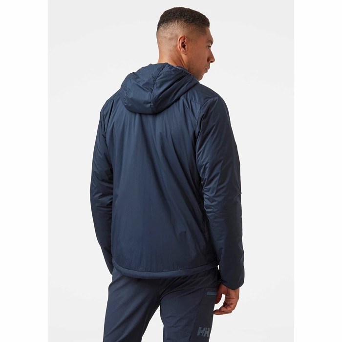 Men's Helly Hansen Odin Stretch Hooded Light Insulated Jackets Navy | 540-GDYMUH