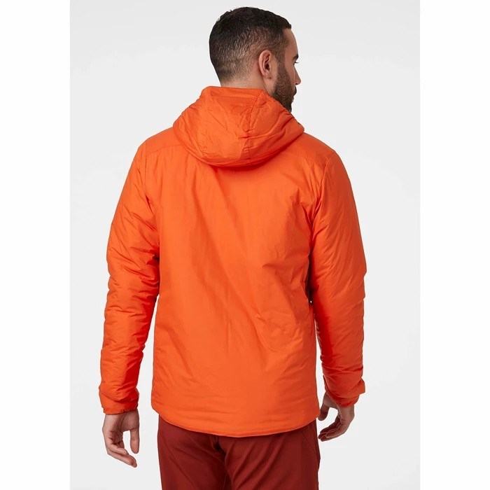 Men's Helly Hansen Odin Stretch Hooded Midlayer Jackets Red / Orange | 320-TLNWQM