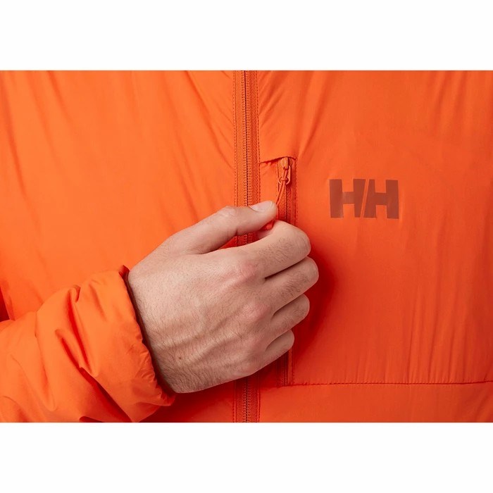 Men's Helly Hansen Odin Stretch Hooded Midlayer Jackets Red / Orange | 320-TLNWQM