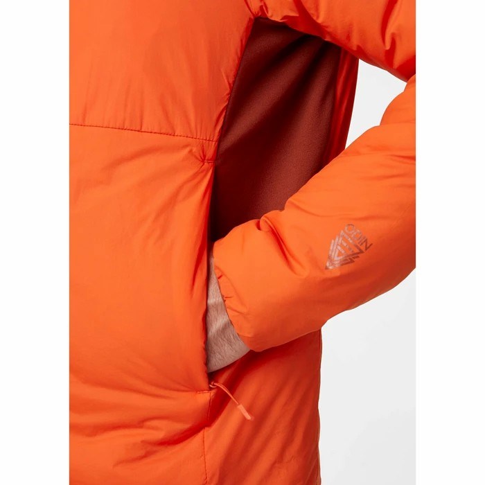 Men's Helly Hansen Odin Stretch Hooded Midlayer Jackets Red / Orange | 320-TLNWQM