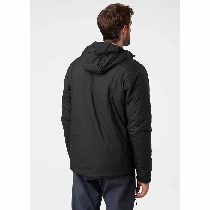 Men's Helly Hansen Odin Stretch Hooded Midlayer Jackets Black | 916-YOERKU