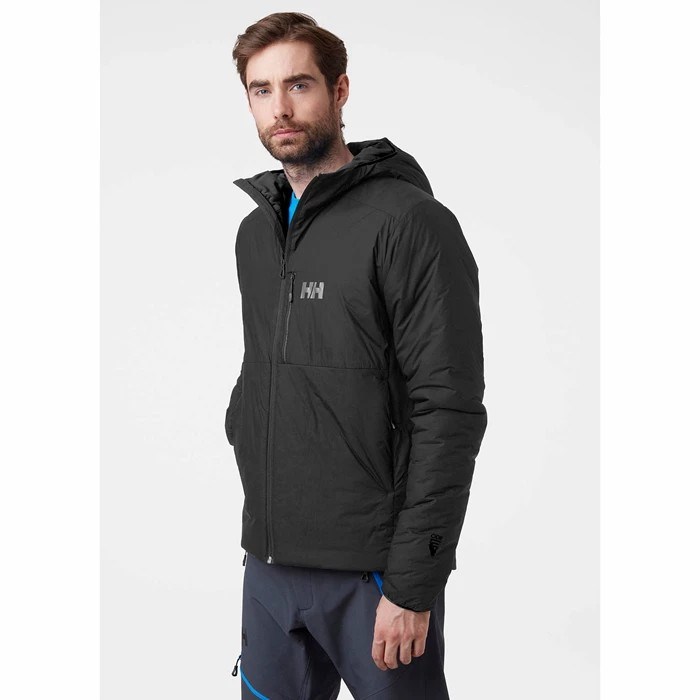 Men's Helly Hansen Odin Stretch Hooded Midlayer Jackets Black | 916-YOERKU