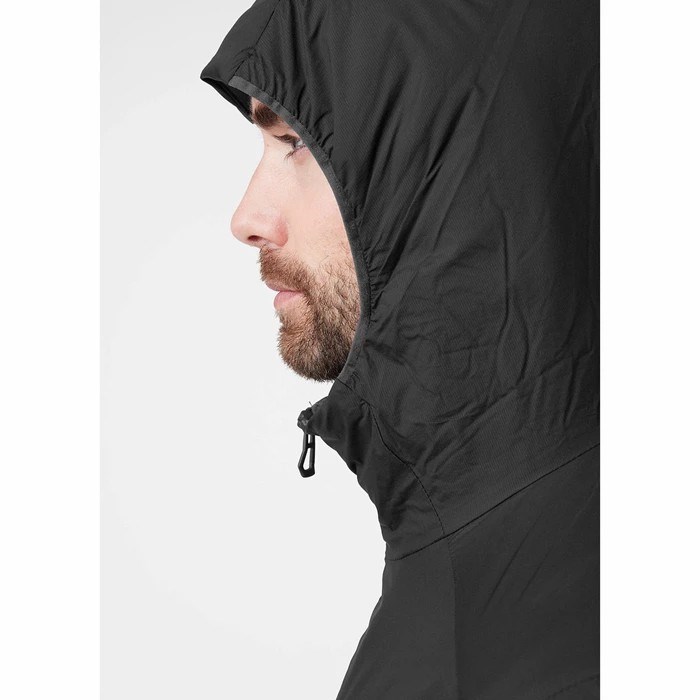 Men's Helly Hansen Odin Stretch Hooded Midlayer Jackets Black | 916-YOERKU