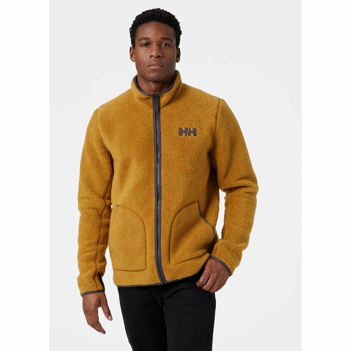 Men's Helly Hansen Panorama Pile Casual Jackets Brown | 921-QXOGZL