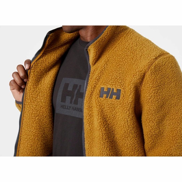 Men's Helly Hansen Panorama Pile Casual Jackets Brown | 921-QXOGZL