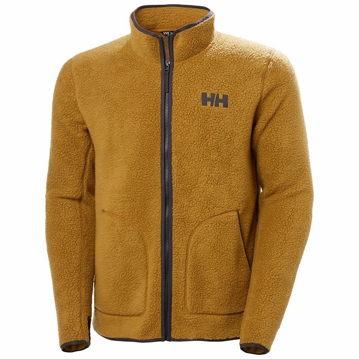 Men\'s Helly Hansen Panorama Pile Fleece Sweaters Brown | 475-PQRIBG