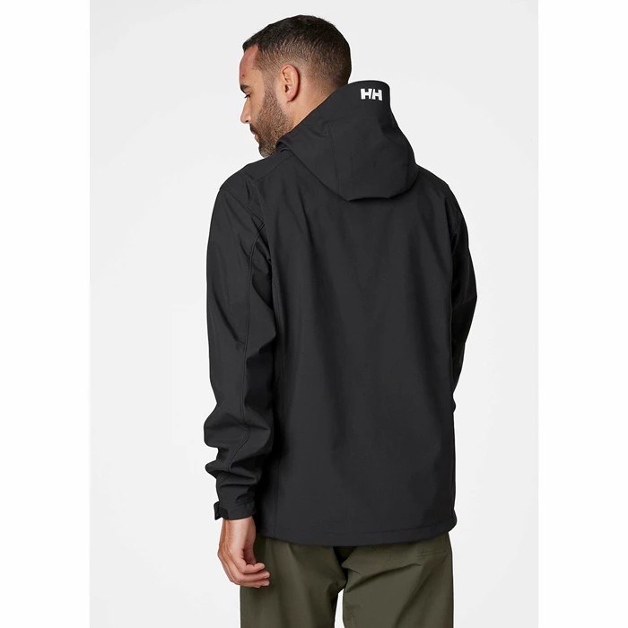 Men's Helly Hansen Paramount Hooded Soft Casual Jackets Black | 056-VEJXOW