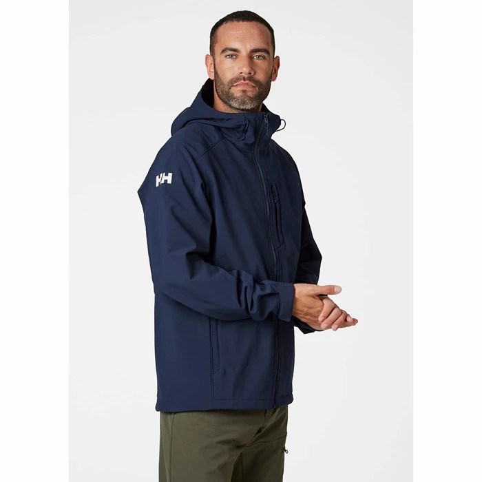 Men's Helly Hansen Paramount Hooded Soft Shell Jackets Navy | 189-MNDKHQ